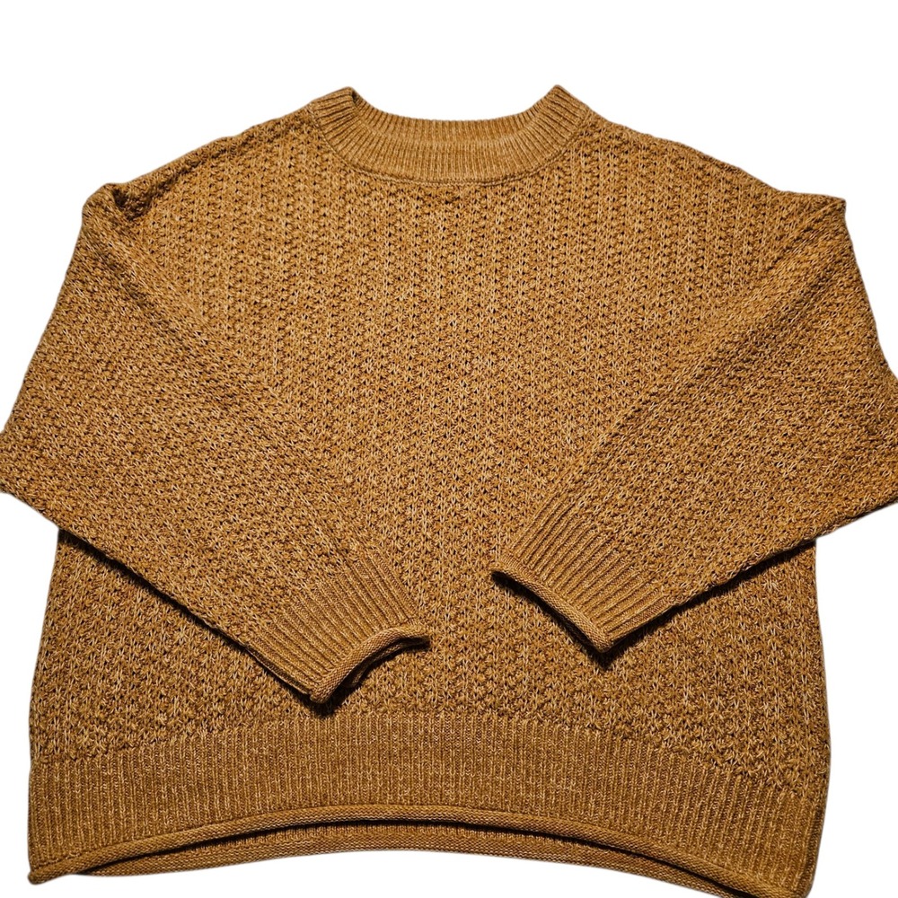 Universal Thread Womens L Gold Knit Crew Neck Long Sleeve Casual Sweater - Picture 10 of 10